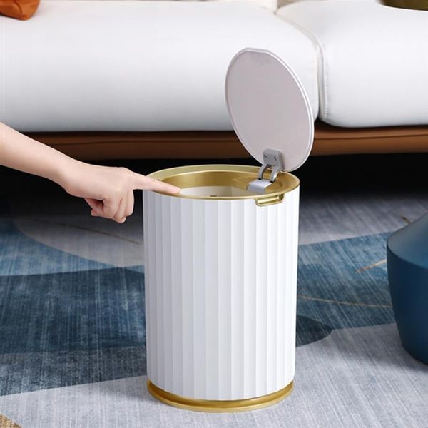 

waste bins smart sensor garbage bin kitchen bathroom toilet trash can automatic induction waterproof with lid