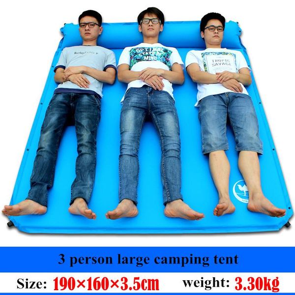

outdoor pads camel air mattress inflatable foam utralight sleep camping big pad 3 person 2 colors automatic mat