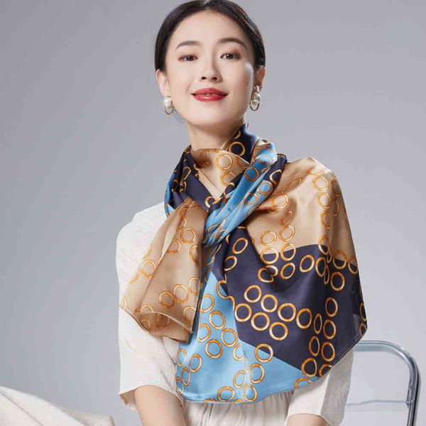 

scarf buta gift 100% silk scarf female autumn hangzhou shawl long towel, Blue;gray