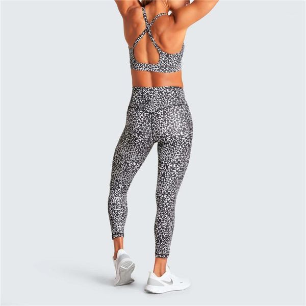 

yoga outfit women dot print leopard suit summer clothing sport running fitness set wear sportswear gym bra seamless leggings