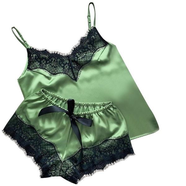 

delicate new satin silk lace pajamas bow nightdress lingerie women underwear sleepwear satin comfortable lingerie, Black;red