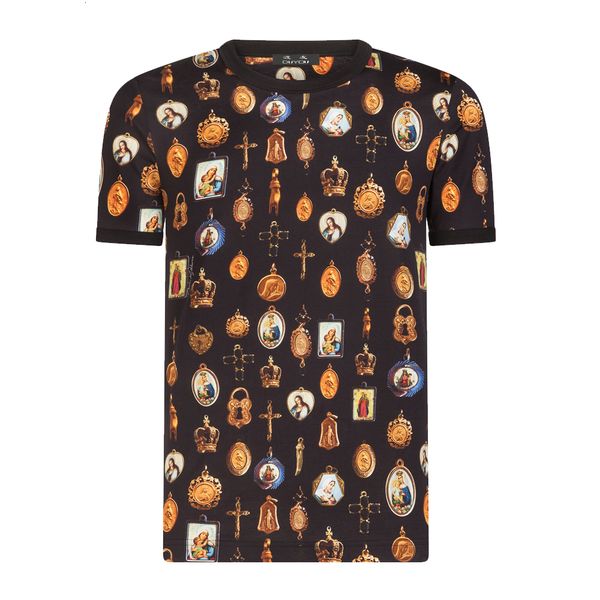 

2021 new tshirt 100% cotton casual short sleeve virgin mary printed t shirt o-neck comfortable knitted fabric men t-shirt zp5o, White;black