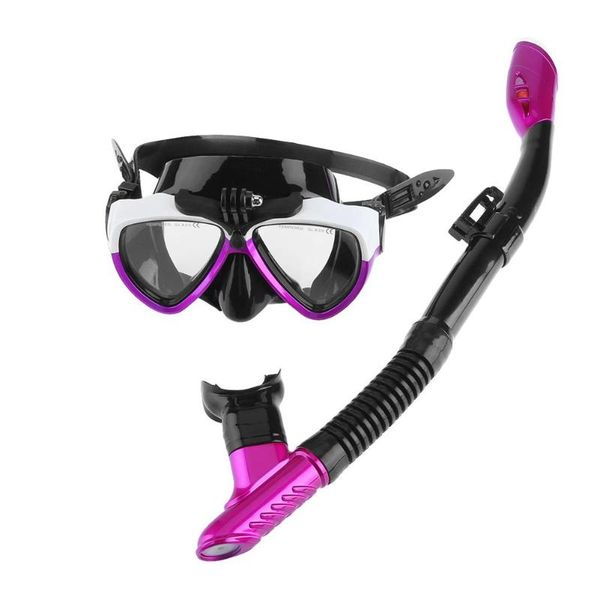 

diving masks anti-fog underwater scuba silicone snorkel+ snorkeling mask set