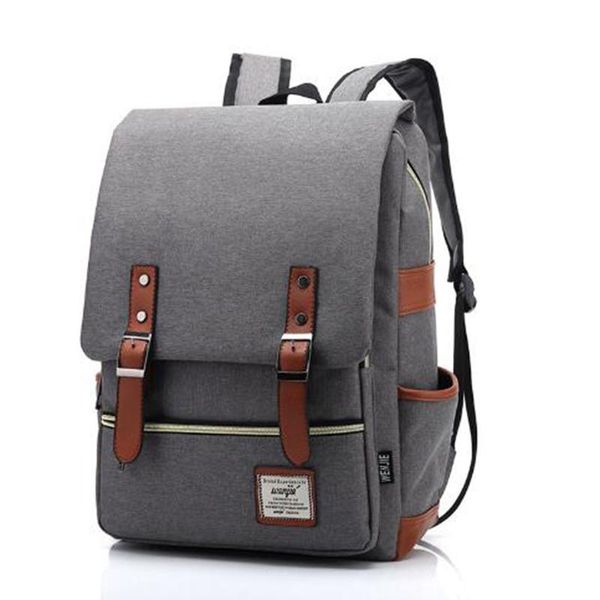 

backpack men women canvas vintage large capacity lapschool bags for teenagers boys girls bag solid