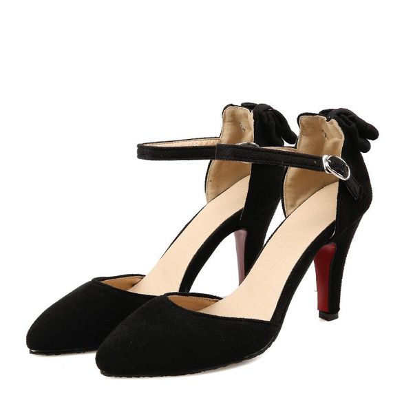 

plus size pointy personalized sandals high heels sandals women shoes woman summer ladies, Black