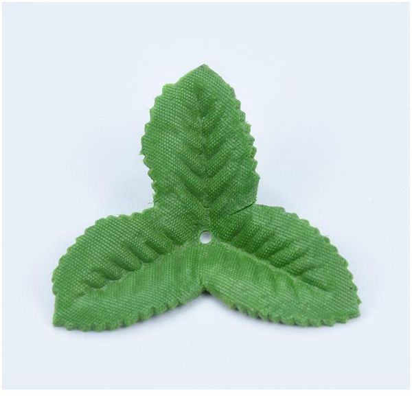 

100pcs silk leaf diy gifts candy box decorative flowers christmas wreaths artificial plants fake green rose leaves scra jllwhb