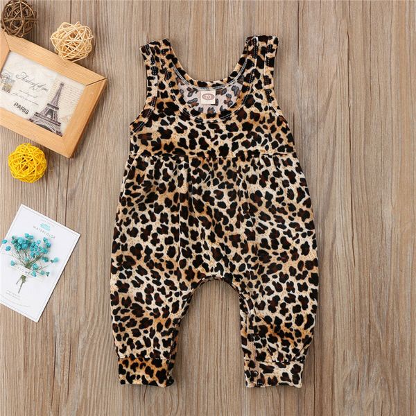 

0-24m cute baby girl leopard vest leopard romper girls jumpsuit infant harem pants sleeveless sunsuit toddler outfits clothes, Blue