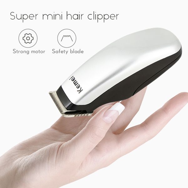 

km-666 mini rechargeable hair clipper cordless battery electric beard trimer hair cutting machine for pro men barber razor f30