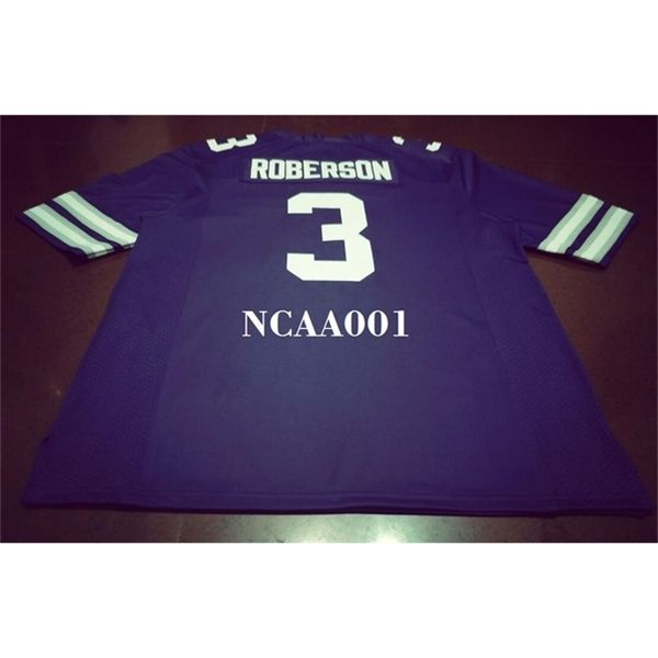 

668 #3 eli roberson kansas state wildcats alumni college jersey s-4xlor custom any name or number jersey, Black