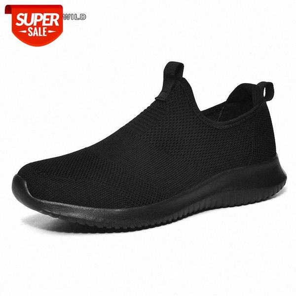 

men sneakers lightweight flykint casual shoes men slip on walking socks shoes trainers mesh flat homme big size tenis masculino #ap58