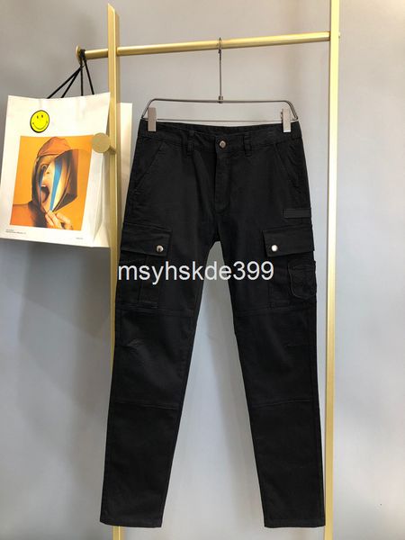 

men's pants autumn men's casual overalls street fashion brand wechat, Black