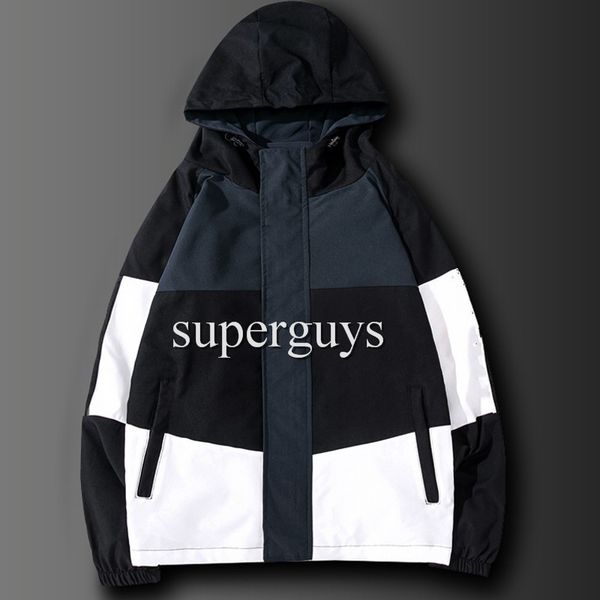 

mens jacket hip hop windbreaker fashion spring autumn casual jackets men women streetwear outerwear coat hip hop jackets jk2101, Black;brown