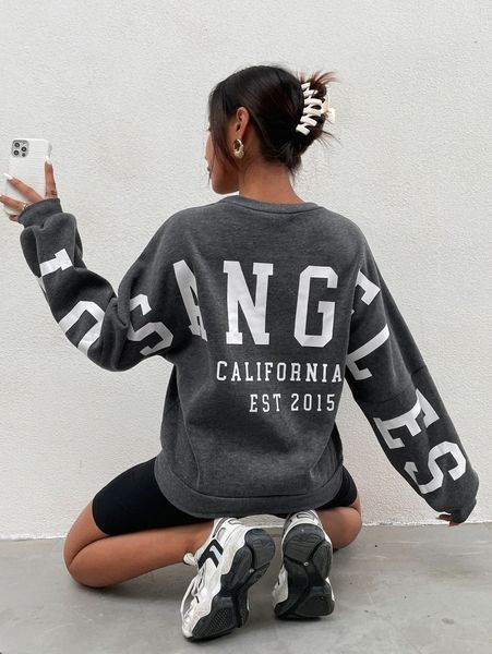 

letter graphic pullover b38b#, White;black