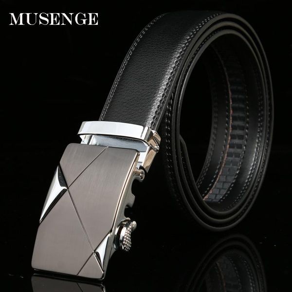 

belts cowskin designer for men leather male mens automatic buckle gift 3.5cm width 130cm long, Black;brown