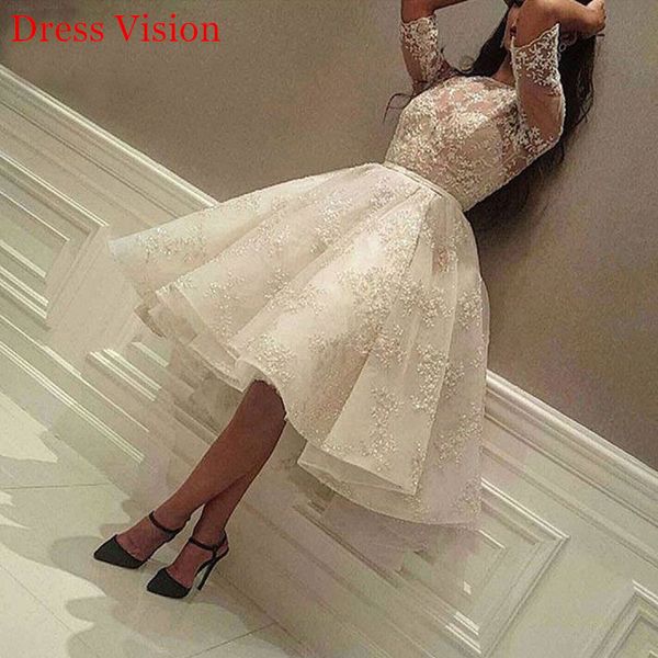 

2021 arrival mariage lace evening vestidos vestido de noiva robe to be party gowns o-neck half sleeves f9az, White;black