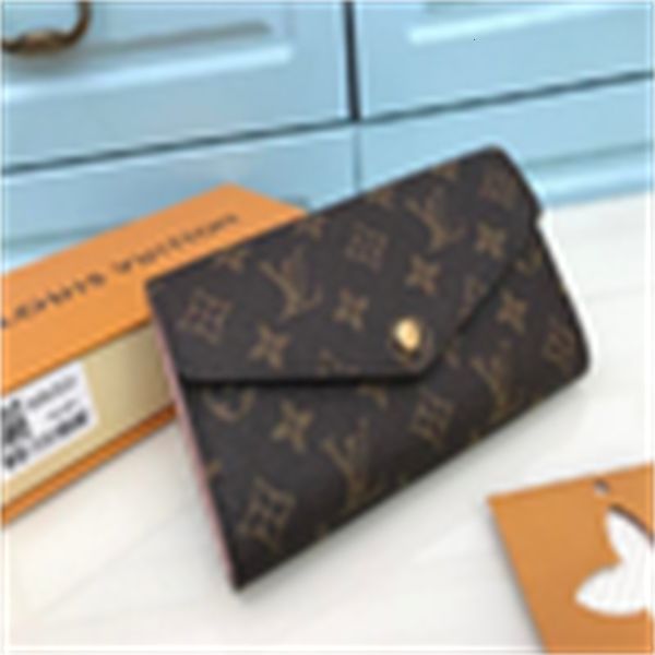 

chain brand designer key luxury m60531 wallet presbyopia holder pink wallets lined envelope pouches wallet card leather compact long, Black;red