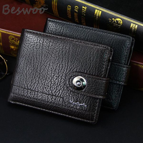 

wallets men's wallet leather hasp short standard for men passport cover coin purses small luxury card holder designer, Red;black