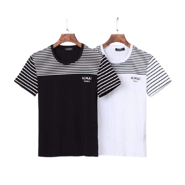 

2022 luxurys designers men t shirt fashions 100% cotton short-sleevedh loose trend boys half-sleeved simple letters mens womens#19, White;black