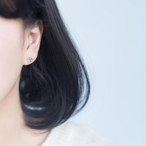 

stud simple fashion geometric square earrings women classic lovely gift, Golden;silver