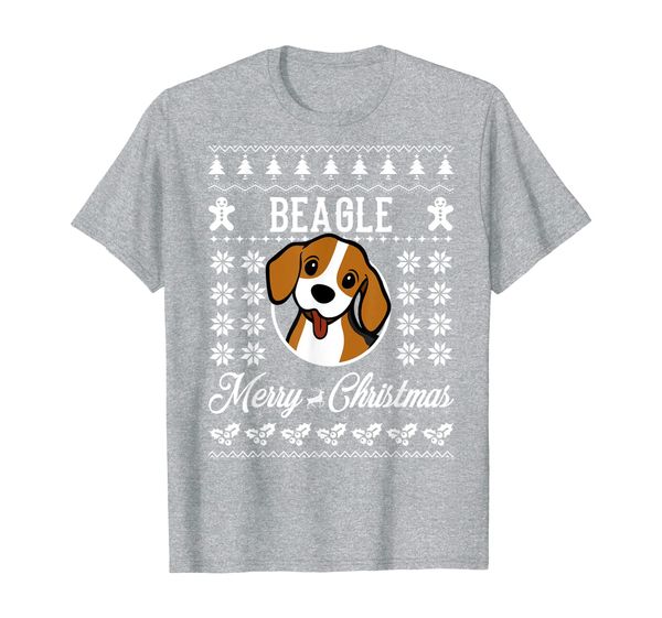 

xmas beagle ugly sweater dogs lover mom dad gift cute t-shirt, White;black