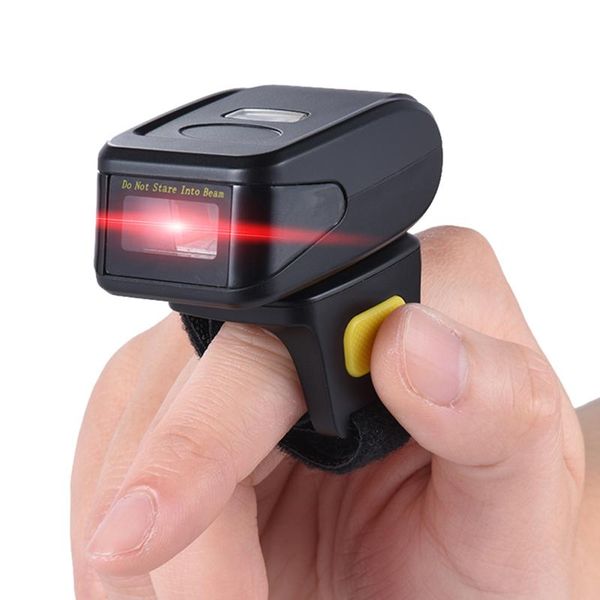 

scanners portable handheld bt wireless ring finger 1d/2d/qr barcode scanner reader support for windows android supermarket