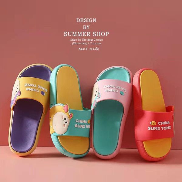 

summer women slippers cute cartoon slides non-slip sandals thick soft sole flip flops bathroom beach couples female shoes, Black