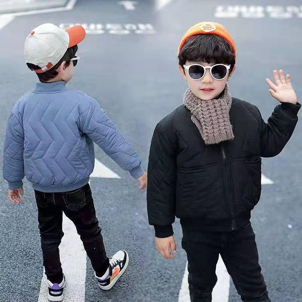 

spring winter thick coat warm boys jacket children's outwear coats jackets kids boys fashion coats baseball girls clothes coat, Blue;gray