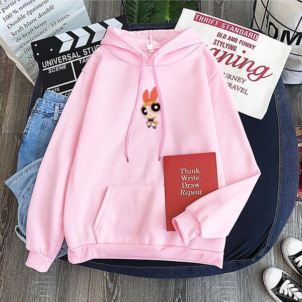

cute magic police girl hooded coat women sweatshirt jacket printed casual pullover cute jumper long sleeve o-neck fleece tee, Black
