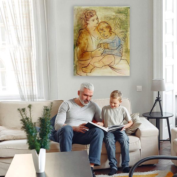 

pablo picasso mother & child home decoration handcrafts /hd print oil painting on canvas large wall art canvas picture 210223