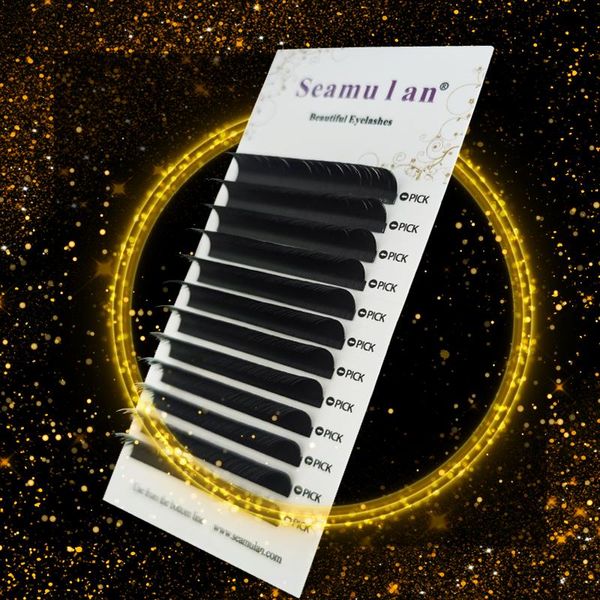 

false eyelashes seamulan mink 6-15mm mix individual russian volume extension makeup beauty maquiagem cilios
