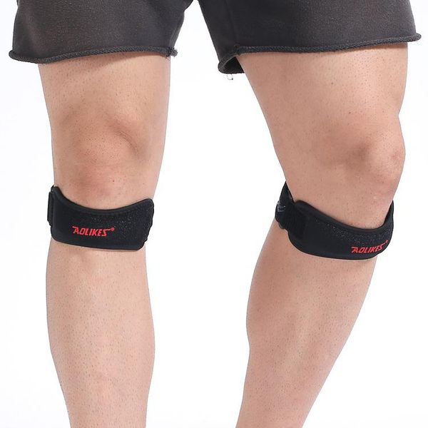 

elbow & knee pads aolikes pc sport patella strap for brace pain relief, Black;gray