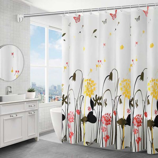 

shower curtains beautiful flower dandelion bathroom curtain pvea waterproof polyester bath cortina ducha with hooks