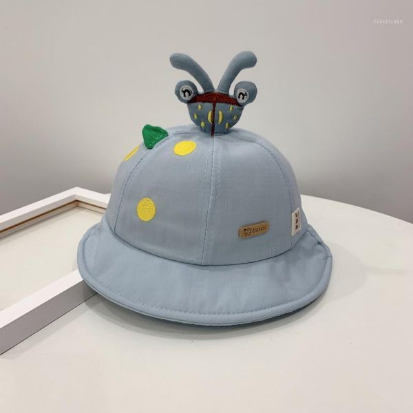 

3-12 toddler summer cute sun hat baby kids boys girls fashion cartoon pattern bucket hats cap outdoor gifts caps &1, Yellow