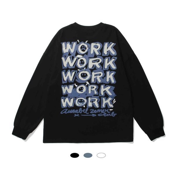 

mankun f029 american street fashion men women new autumn and winter letters pure cotton loose lovers' long sleeve t-shirt, White;black