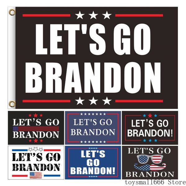 

54 style lets go brandon flag 90*150cm outdoor indoor small garden flags fjb polyester banner trump election presidential flag biden 2024