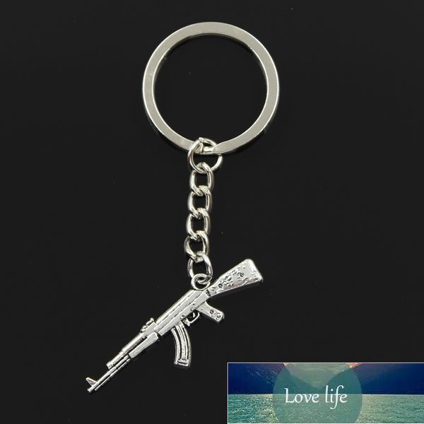 Porte-clés 44x15mm mitrailleuse fusil d'assaut ak-47 pendentifs bricolage hommes bijoux voiture porte-clés porte-anneau souvenir pour cadeau prix usine conception experte qualité dernier style