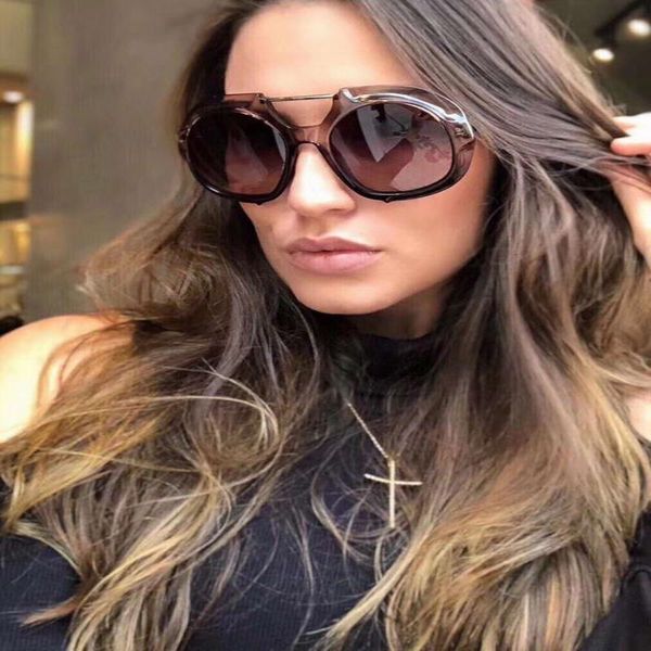 

sonnenbrille crystal black fashion with sunglasses shine sunglasses shades da sole shaded brown/brown 0316 women occhiali box qaicv, White;black