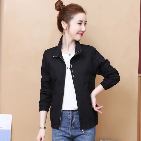 

2021 autumn new korean casual short women's loose and thin, versatile baseball et fashion, Black;brown