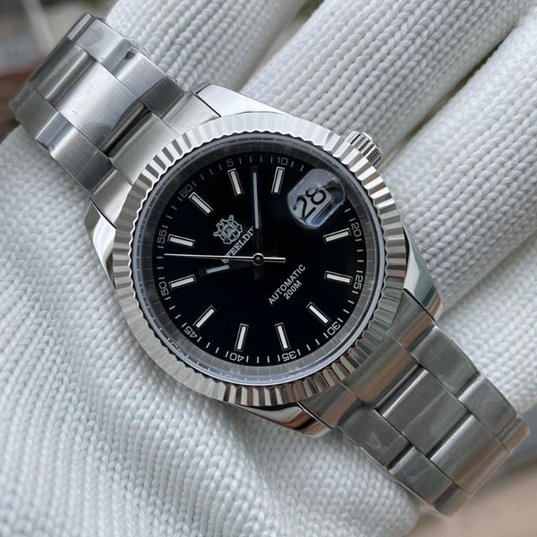 

wristwatches steeldive sd1933 arrival 39mm stainless steel case sapphire glass nh35 automatic dive watch with date, Slivery;brown