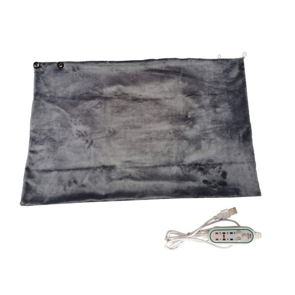 

scarves washable physiotherapy travel winter warm timing usb heated shawl plush throw electric lap blanket solid adjustable temperature, Blue;gray