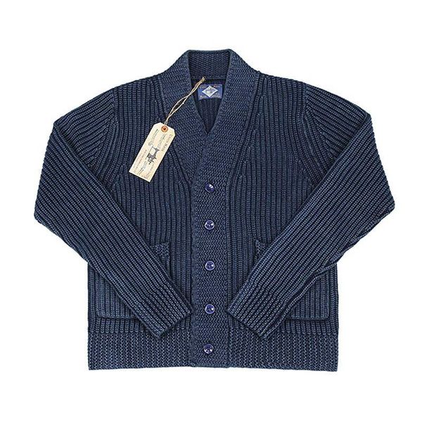 

men's sweaters vintage dong bob workwear robe indigo cotton cardigan men v-neck sweater blue, White;black