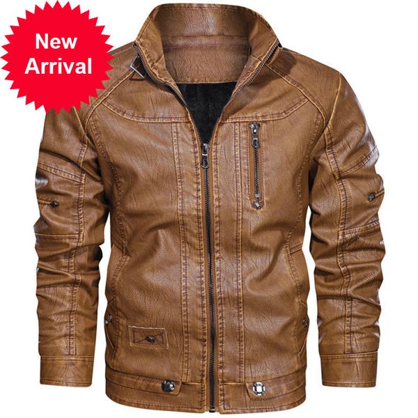 

rider pu jacket men casual outwear coat windbreaker motorcycle leather jackets male european size drop shipping, Black;brown