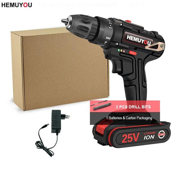 

professiona electric drills 25v screwdriver drill home cordless set of power tools variable speed