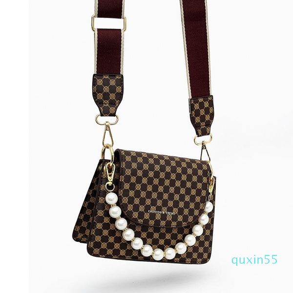 

evening bags women bag leather flap design crossbody luxury handbag pearl handle lady small satchel shoulder female bolsos