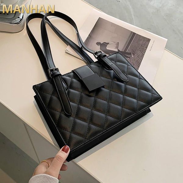 

lingge small pu leather shoulder bags for women 2021 winter luxury black handbags trending lux fashion hand bag