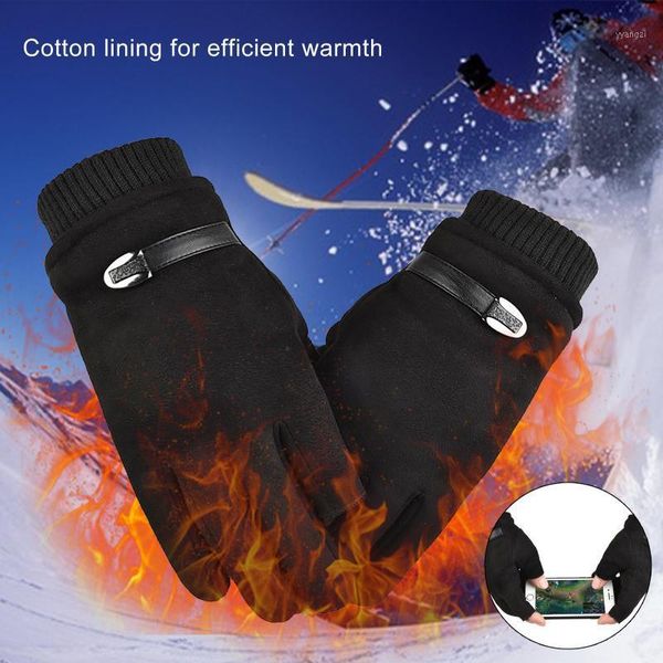 

cycling gloves motorcycle men touch screen winter warm waterproof windproof protective guantes moto luvas motosiklet1, Black