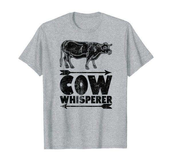 

cow whisperer funny farming dairy farmer farm worker gift t-shirt, White;black