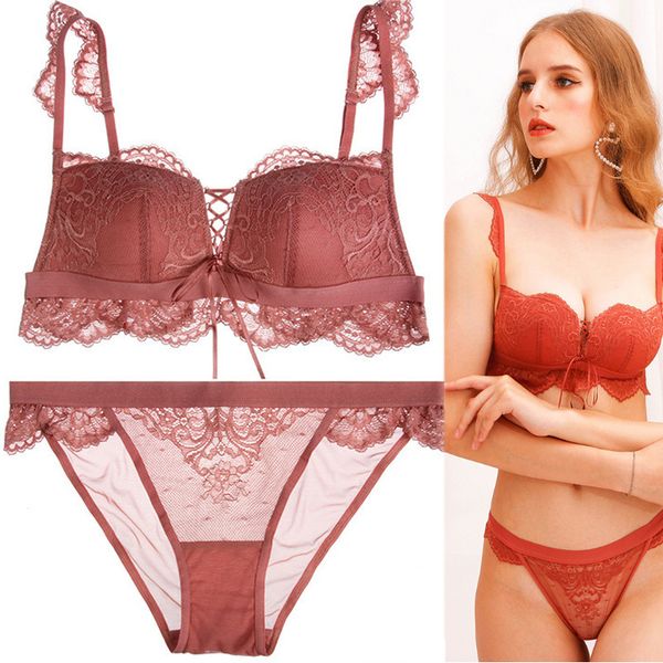 

59% off factory outlet store 109# underwear back bra set, Red;black