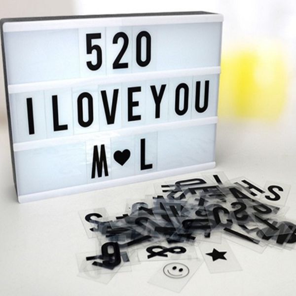 

led letter light box with p props for room decoration