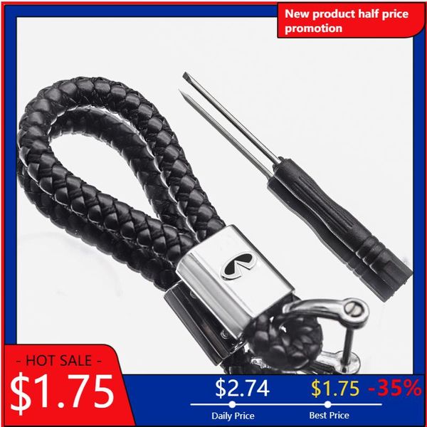 

keychains auto parts business keychain aluminum braided rope pendant for infiniti- q50 q60 q70 qx30 qx50 qx60 qx80 esq, Silver